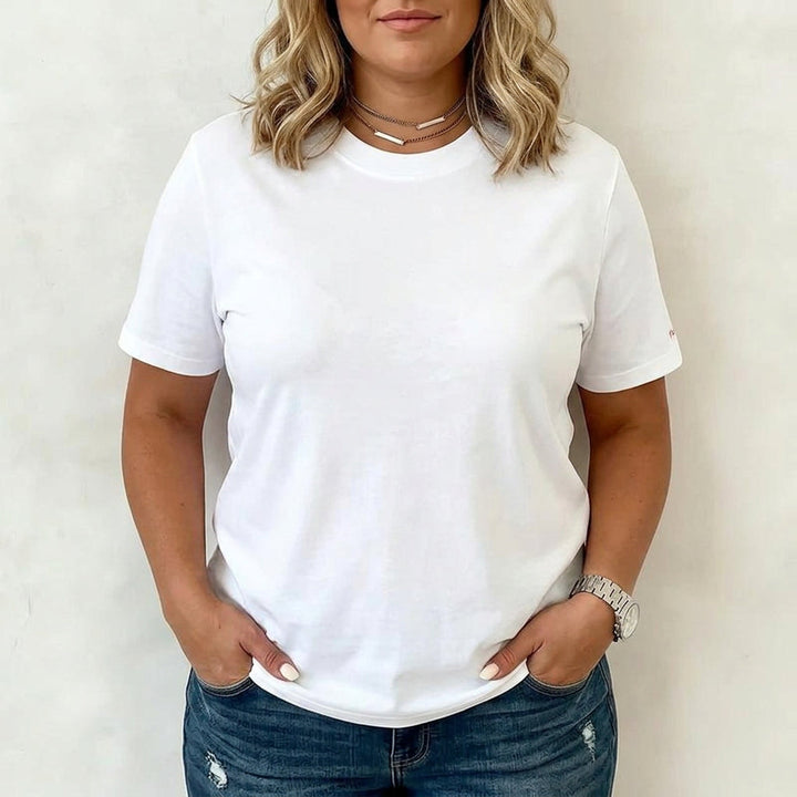 Nadia | Casual Effen Kleur T-Shirt