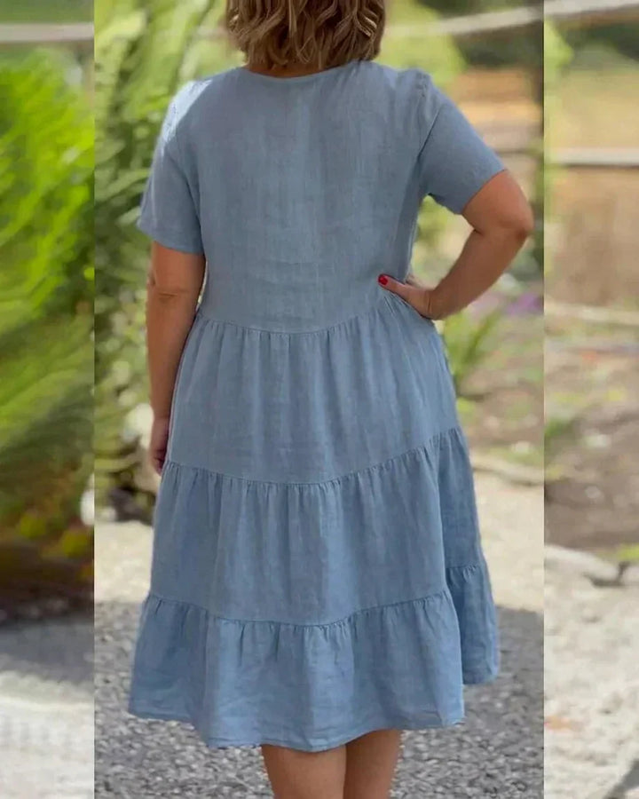Beatrix - Casual Zomer V-hals Jurk