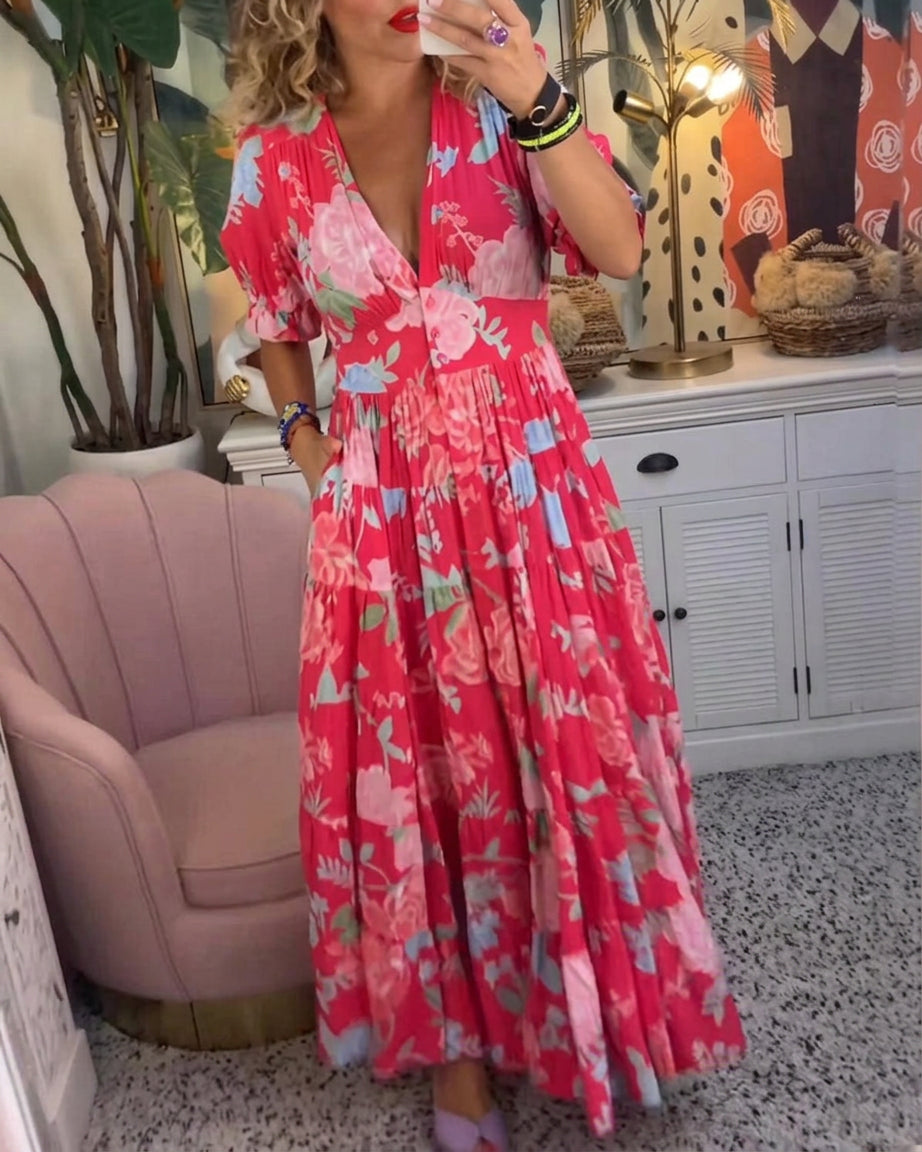 Salma | Bloemige Maxi Jurk