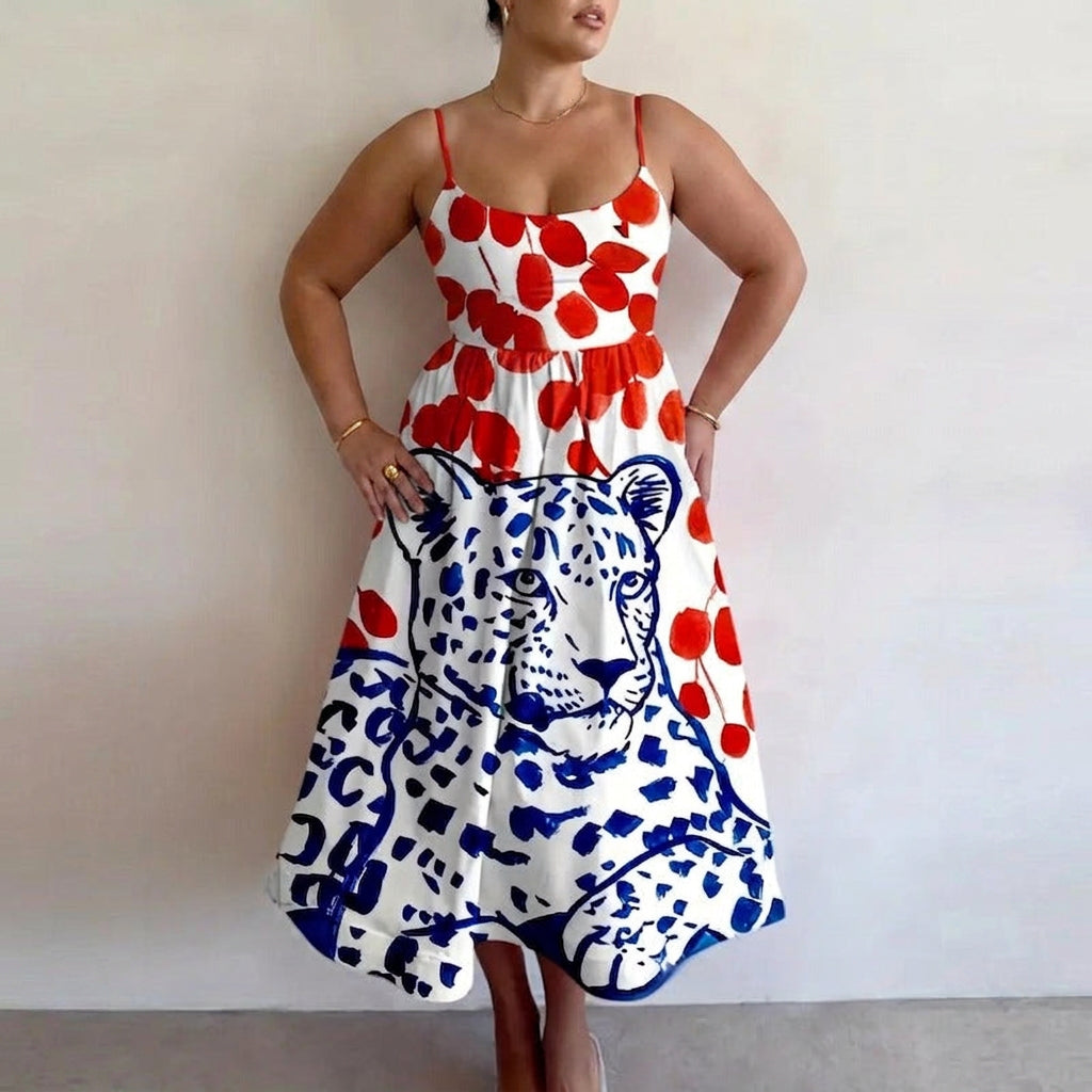 Alessia | Wild Muse Midi Jurk