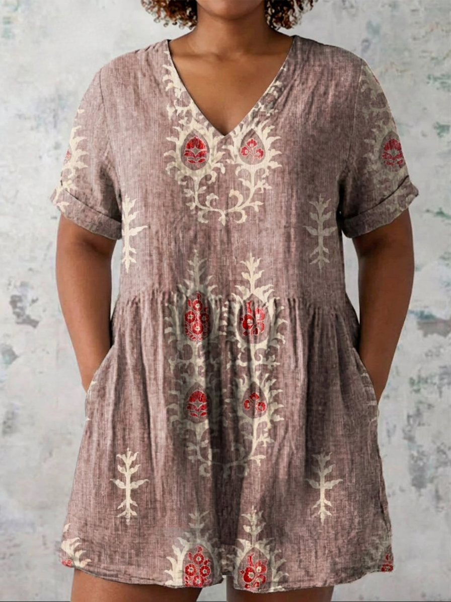 Ila | Lange Blouse met V-hals