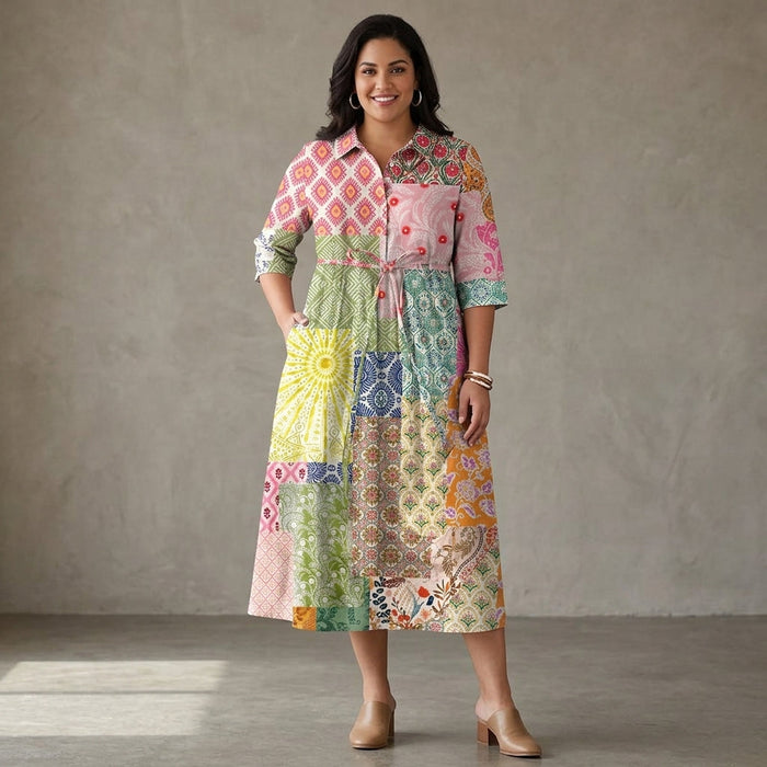 Sora | Bohemian Patchwork Jurk