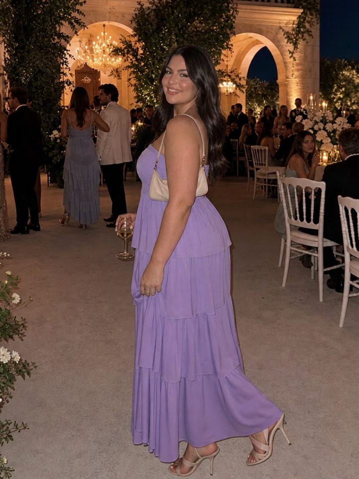 Daria | Strapless Smocked Bodice Midi Dress