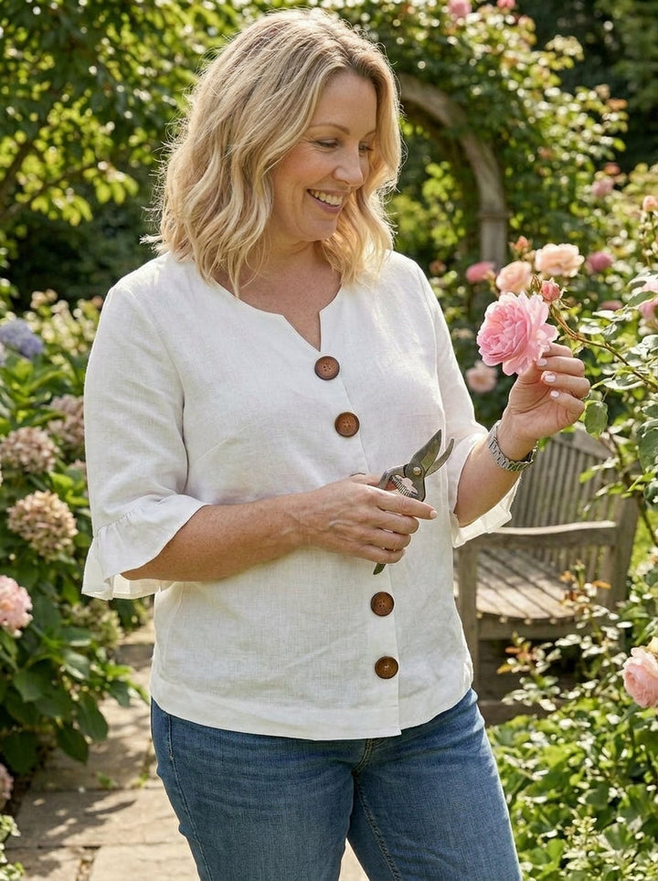 Lottie | Blouse met Pofmouwen