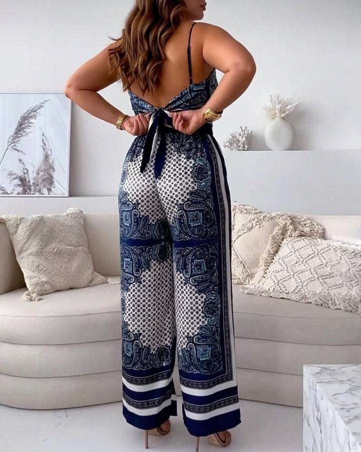 Wren | Vakantie Klaar Stijlvolle Lace-Up Vest &amp; Broek Twee-Delige Set Jurk