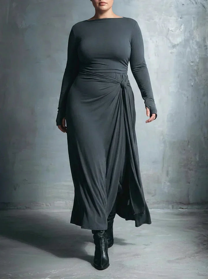 Anaïs ❘ Maxi jurk met zijden knoop