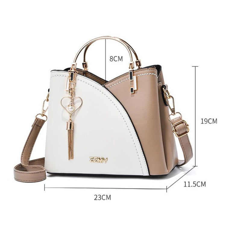 Colour block handtas met hartje