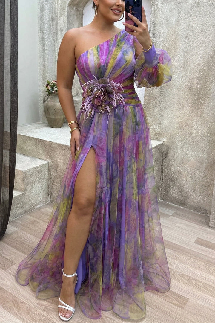 Vera | Zomer Escape Schoonheid Bloemen Plissé Maxi Jurk