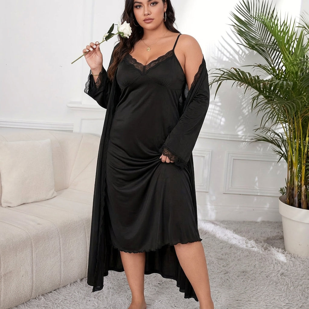 Birdie | Elegante Kant Badjas Set