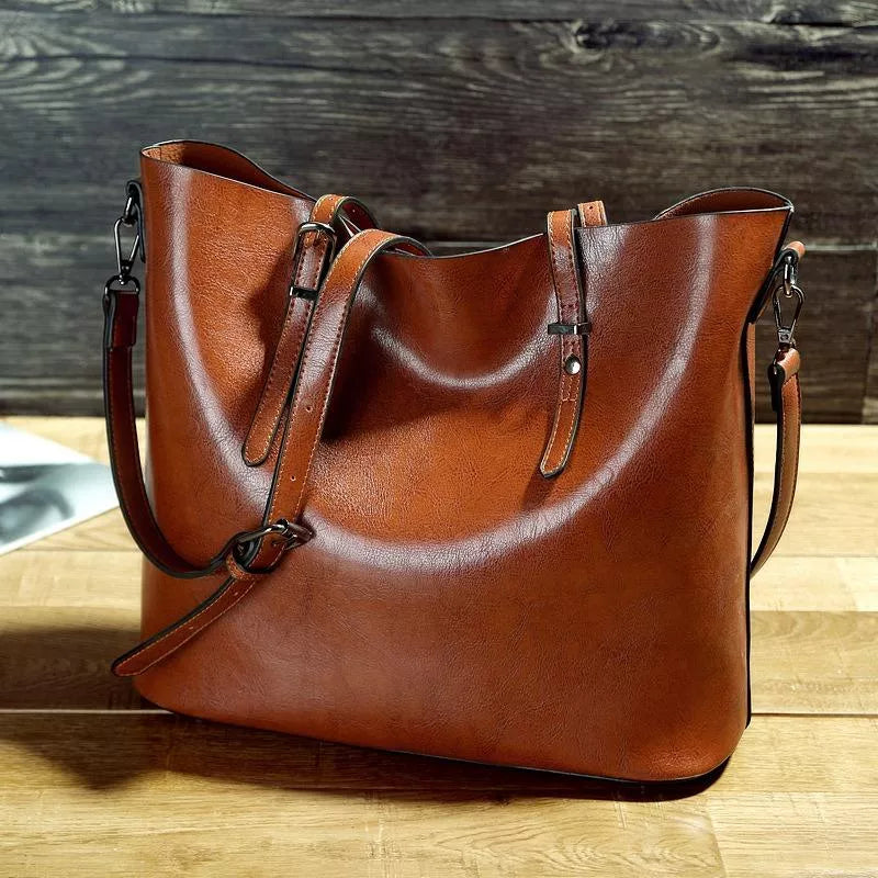 Katya - Vintage Leren Schoudertas