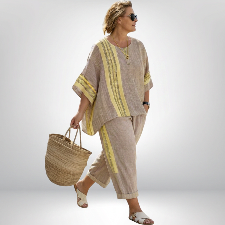 Hattie | Boho Gestreept Set