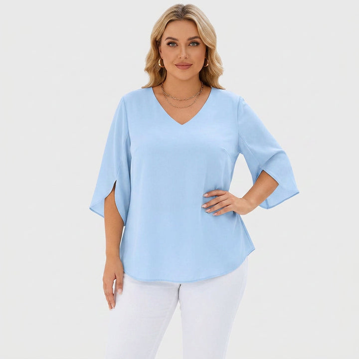 Solene | Verfijnde V-hals Blouse