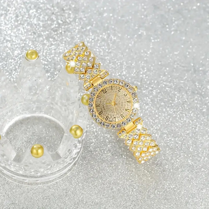 Luxe Radiance Gouden Horloge &amp; Armband Set | Goud