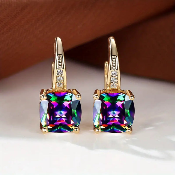 Amity Stone Hoepel Oorbellen | Goud