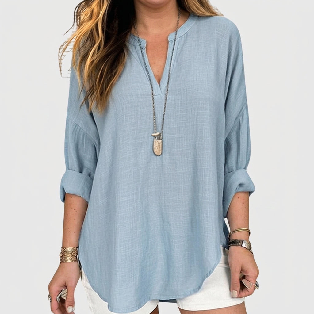 Katya | Vloeiende Elegante Strandshirt