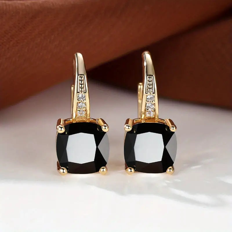 Amity Stone Hoepel Oorbellen | Goud