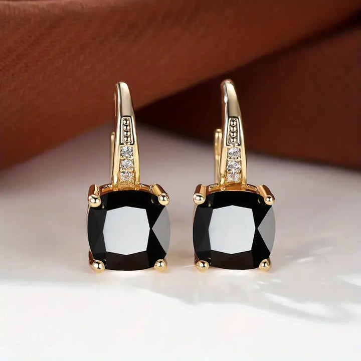 Amity Stone Hoepel Oorbellen | Goud