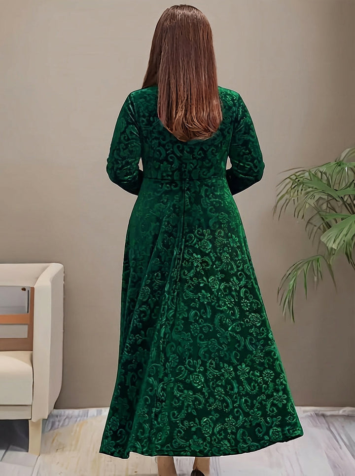 Evadne | Elegante Patroon Maxi Jurk