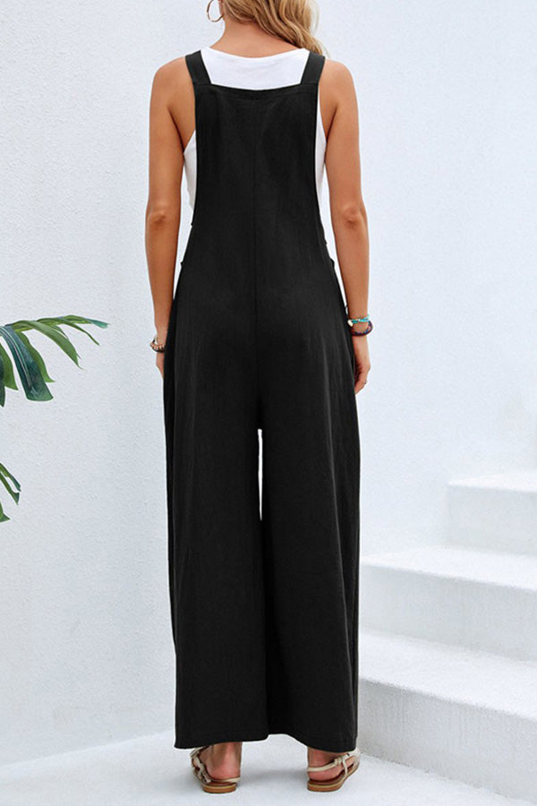 Ilse - Effen kleur casual bretels overall