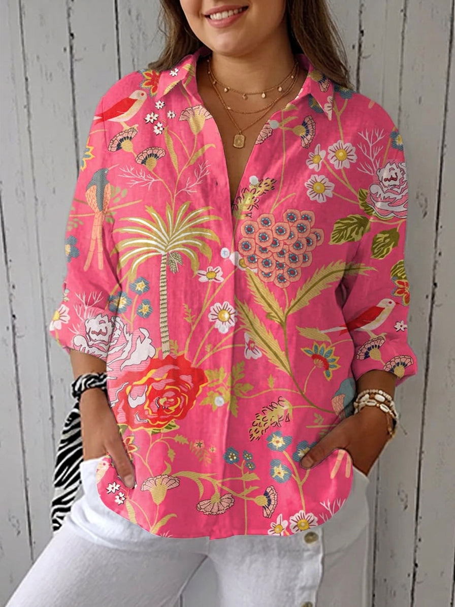 Junia - Tropische Bloemenblouse