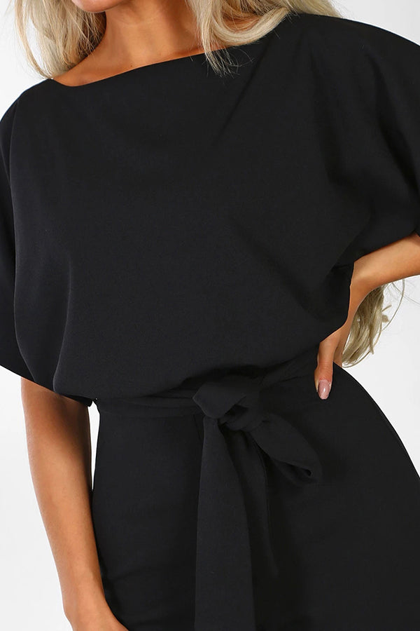 Cassia - Zomer knoopsluiting korte mouwen Jumpsuit