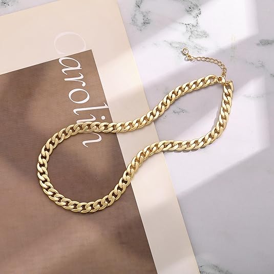 Genevieve Cuban Link Ketting | Goud