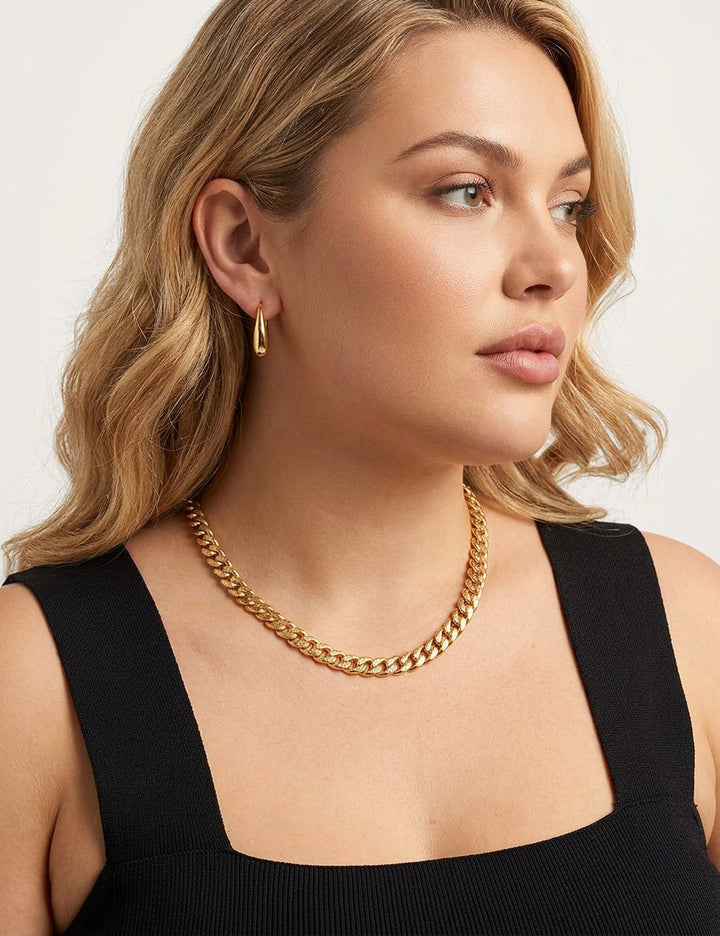 Genevieve Cuban Link Ketting | Goud