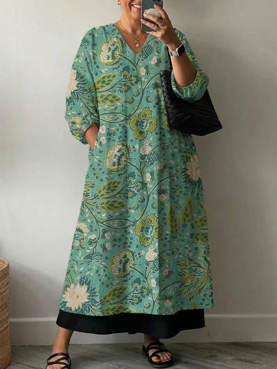 Elegante Jurk met Bloemenprint Paula