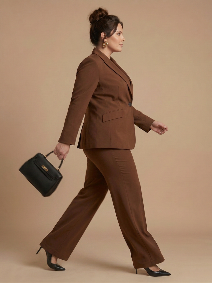 Juniper | Gestructureerd Staande Kraag Tailored Pak
