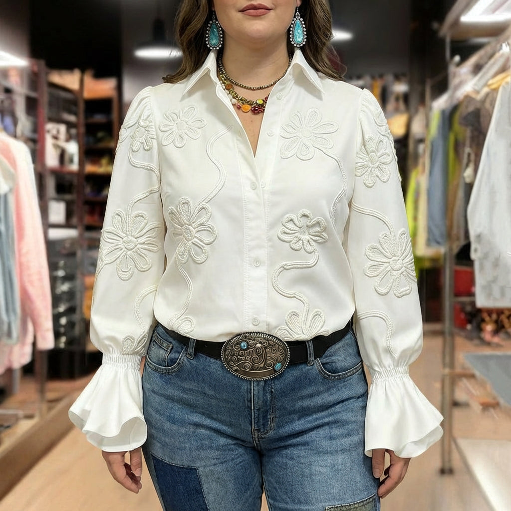Casual Bloemenprint Shirt