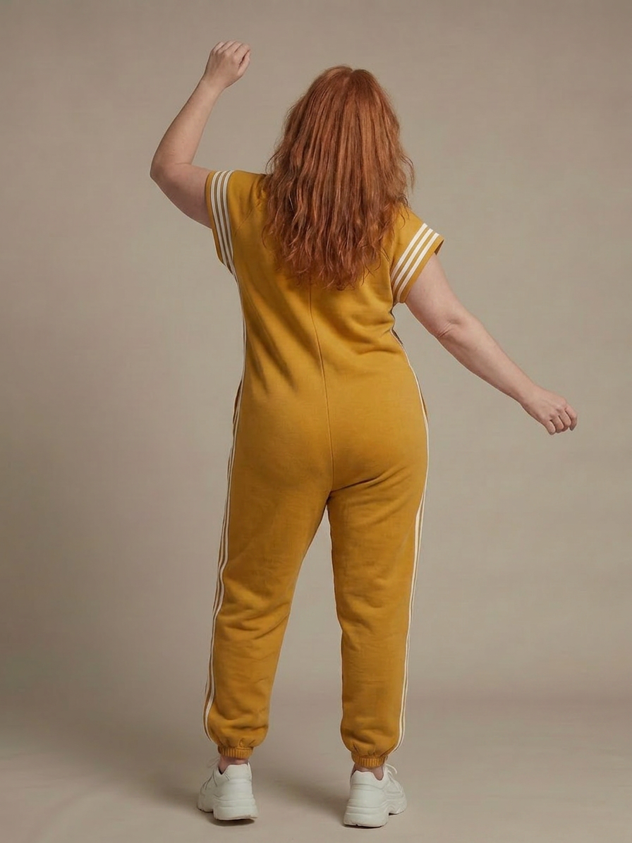 Winslow | Zip Front Stripe Paneel Jumpsuit