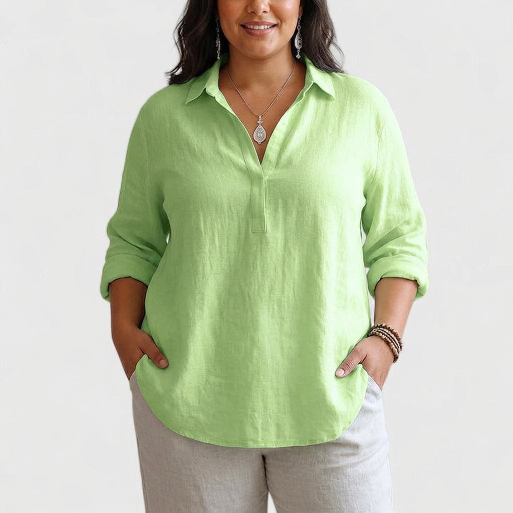 Aisha | Comfortabele Linnen Blouse