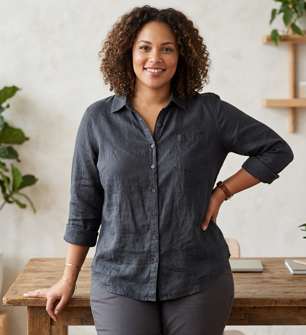 Clover - Pure Katoen Flex Vrouwen Kurta Shirt