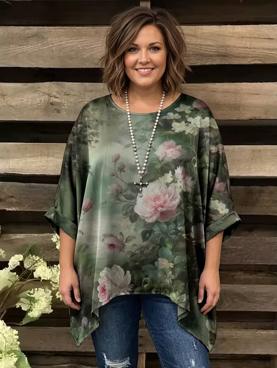 Maia | Vintage Bohemian Bloemenprint Dames T-Shirt