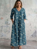 Florence | Blauwe Wijn Maxi Jurk