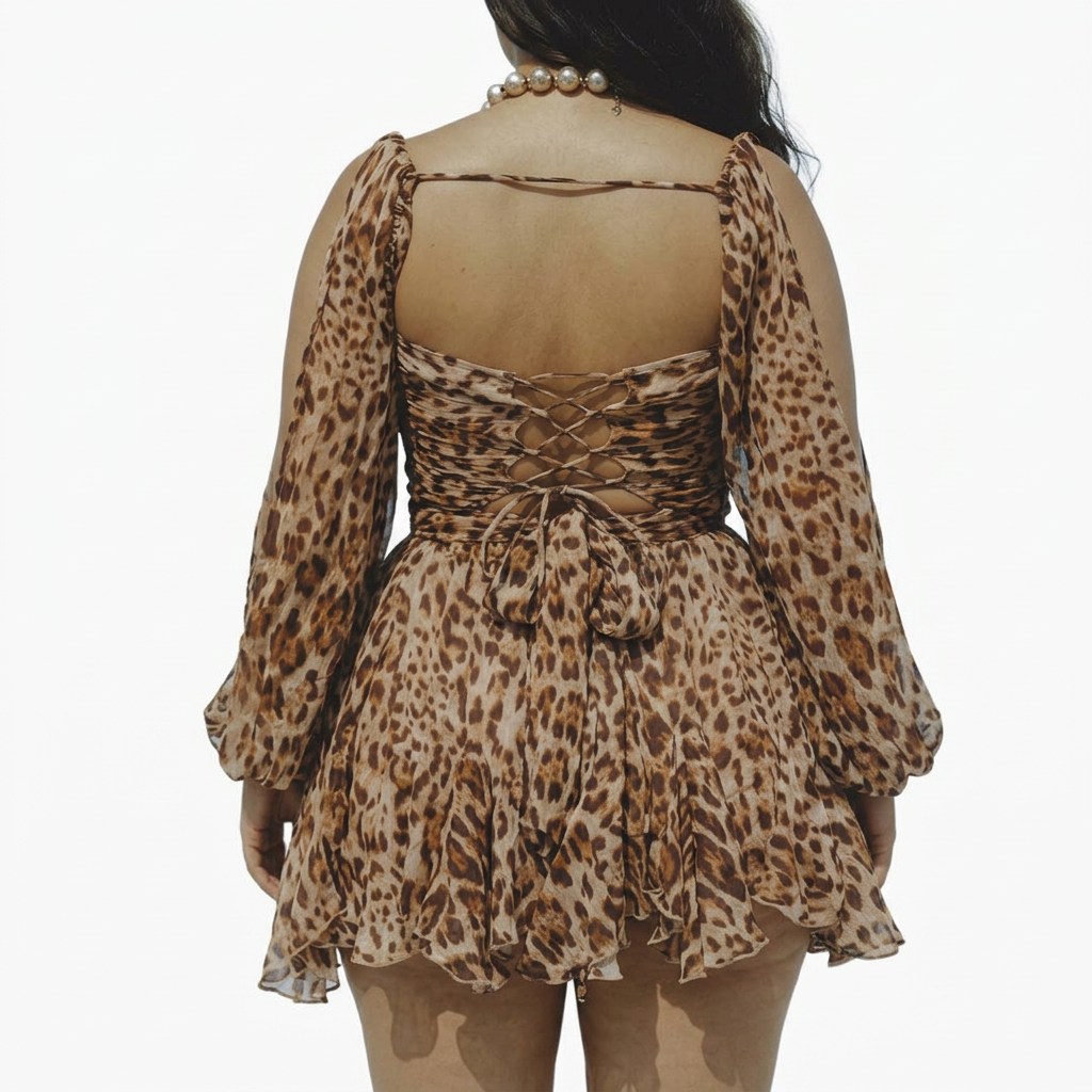Hedda | Mini Jurk met Ballonmouwen