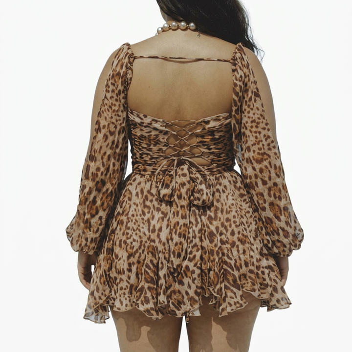 Hedda | Mini Jurk met Ballonmouwen