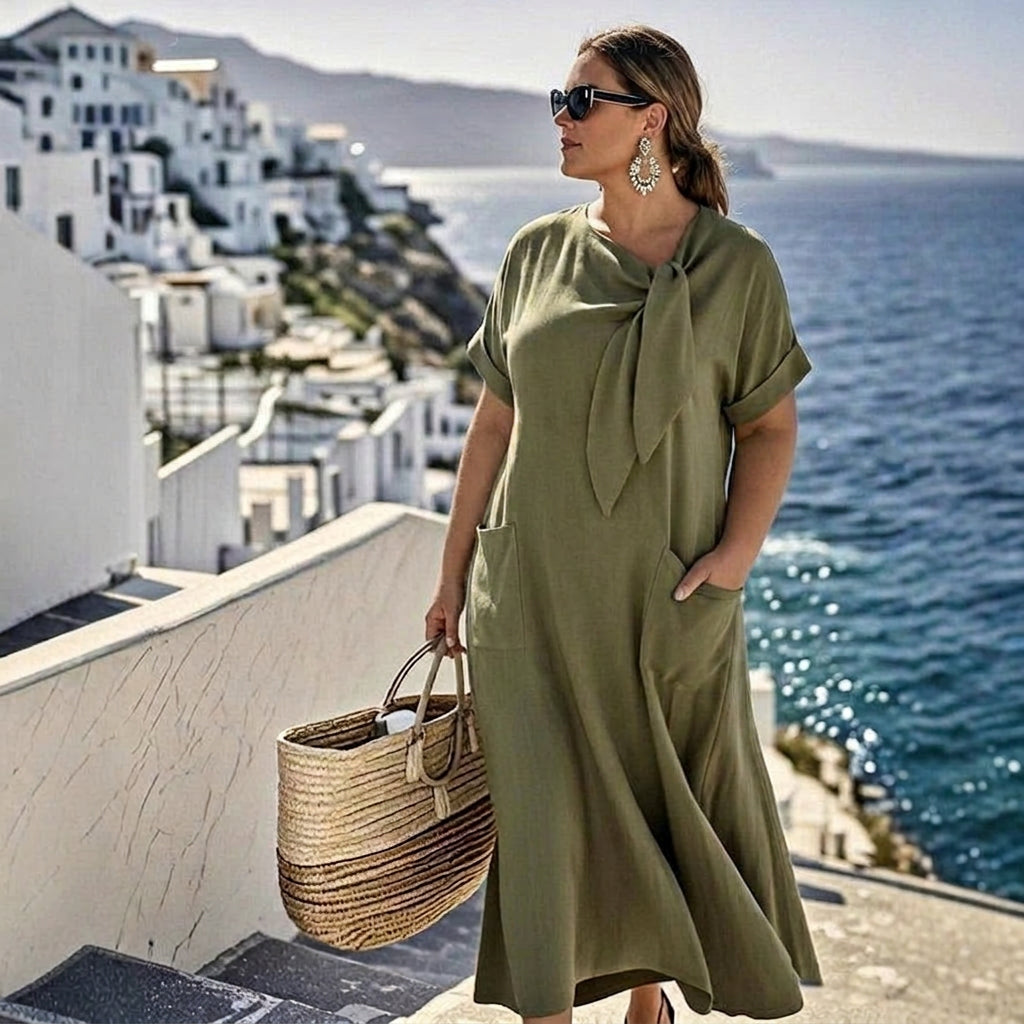 Theodora Strik Maxi Jurk: Moeiteloze Elegantie voor Elke Dag