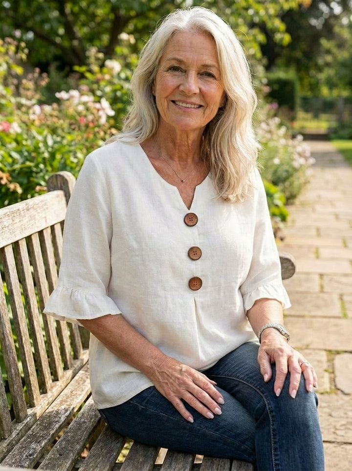 Lottie | Blouse met Pofmouwen