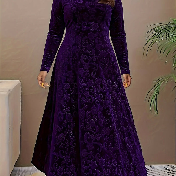 Evadne | Elegante Patroon Maxi Jurk