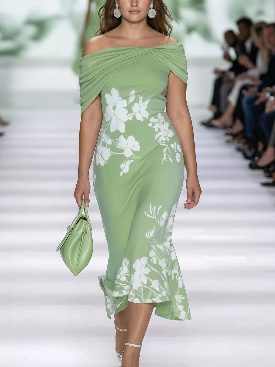 Jolie | Elegante Bloemenprint Jurk