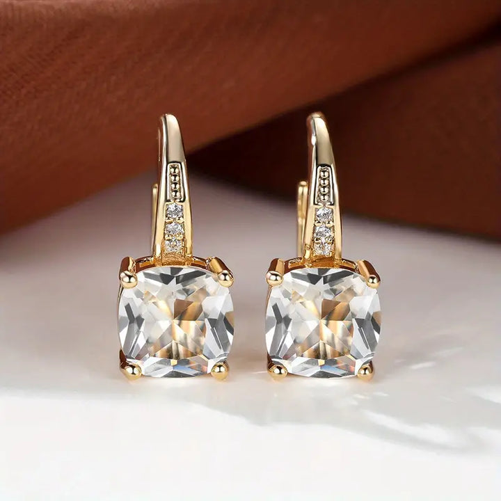 Amity Stone Hoepel Oorbellen | Goud