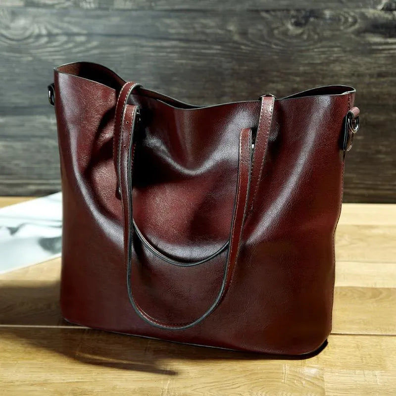 Katya - Vintage Leren Schoudertas