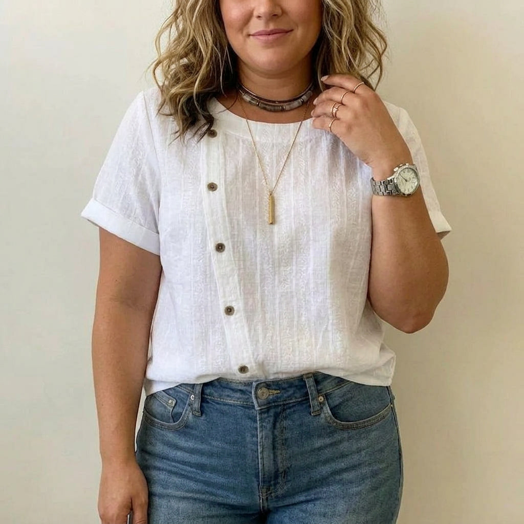 Elspeth | Casual Effen Blouse