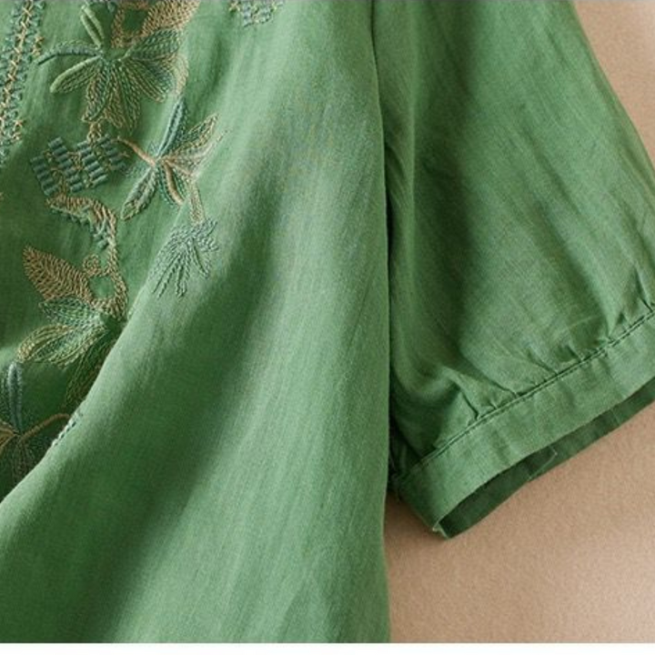 Fauna - Pure Katoenen Geborduurd Comfortabel Top