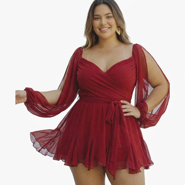 Hedda | Mini Jurk met Ballonmouwen