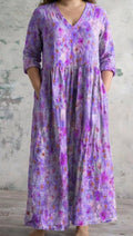Beatrix | Lavendel Bloem Maxi Jurk