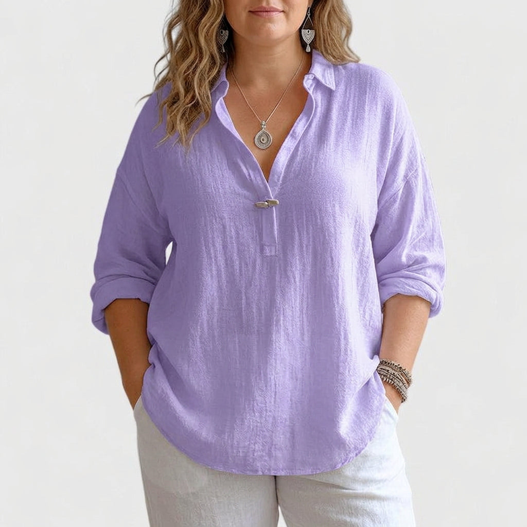 Aisha | Comfortabele Linnen Blouse