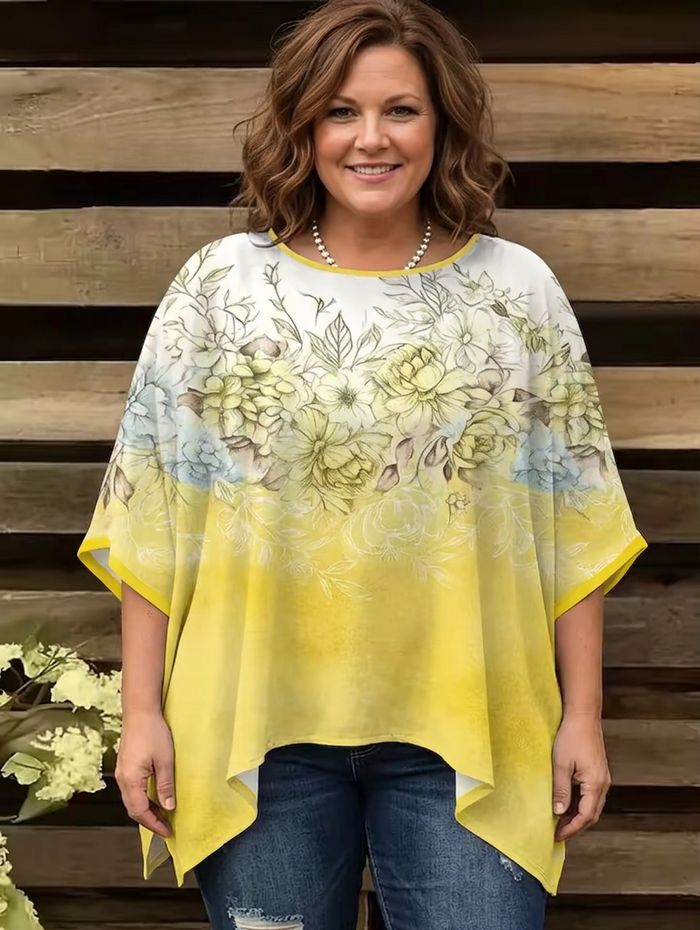 Alba | Vintage Bohemian Bloemenprint Dames T-Shirt