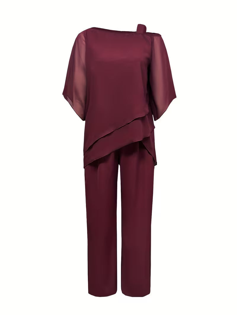 Amaya - Zachte Drape Twee-Delige Set
